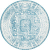 Amalfi Coast Woven Collection Area Rug - Sorrento Round Blue  lifestyle 33