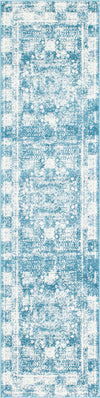 Amalfi Coast Woven Collection Area Rug - Sorrento Runner Blue  lifestyle 34