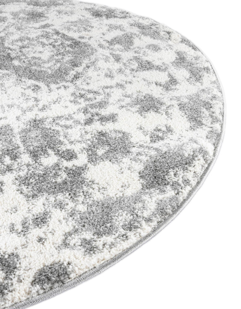 Amalfi Coast Woven Collection Area Rug -  Salerno Round Light Gray  lifestyle 78
