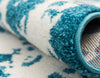 Amalfi Coast Woven Collection Area Rug -  Salerno Round Blue  lifestyle 46