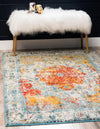 Amalfi Coast Woven Collection Area Rug -  Atrani Rectangle Orange  lifestyle 2