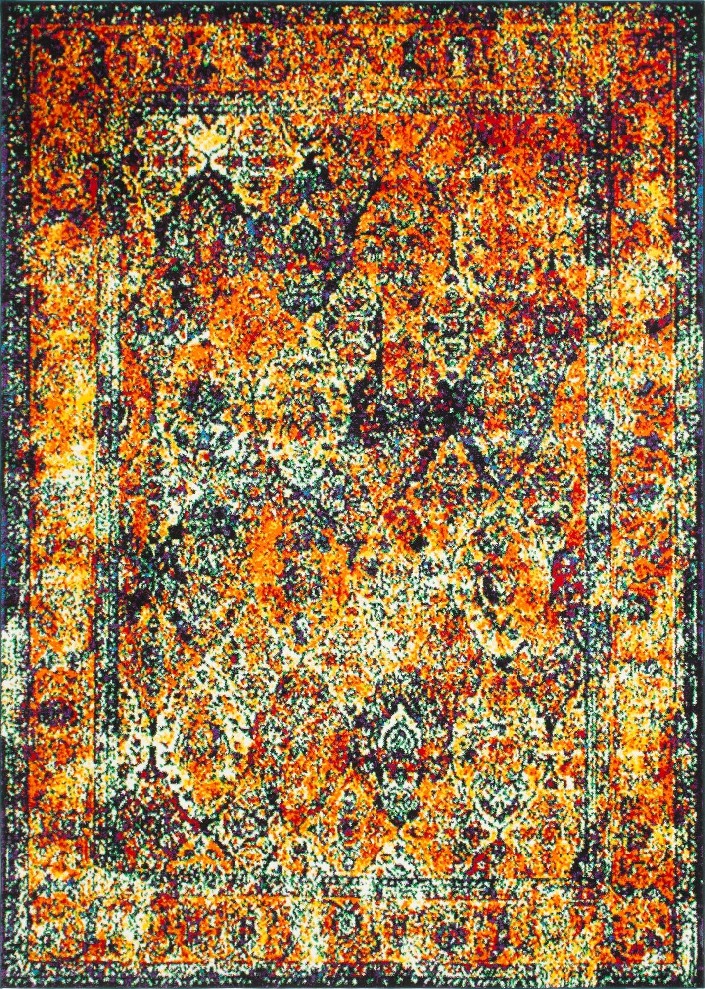 Amalfi Coast Woven Collection Area Rug -  Furore Rectangle Orange Main