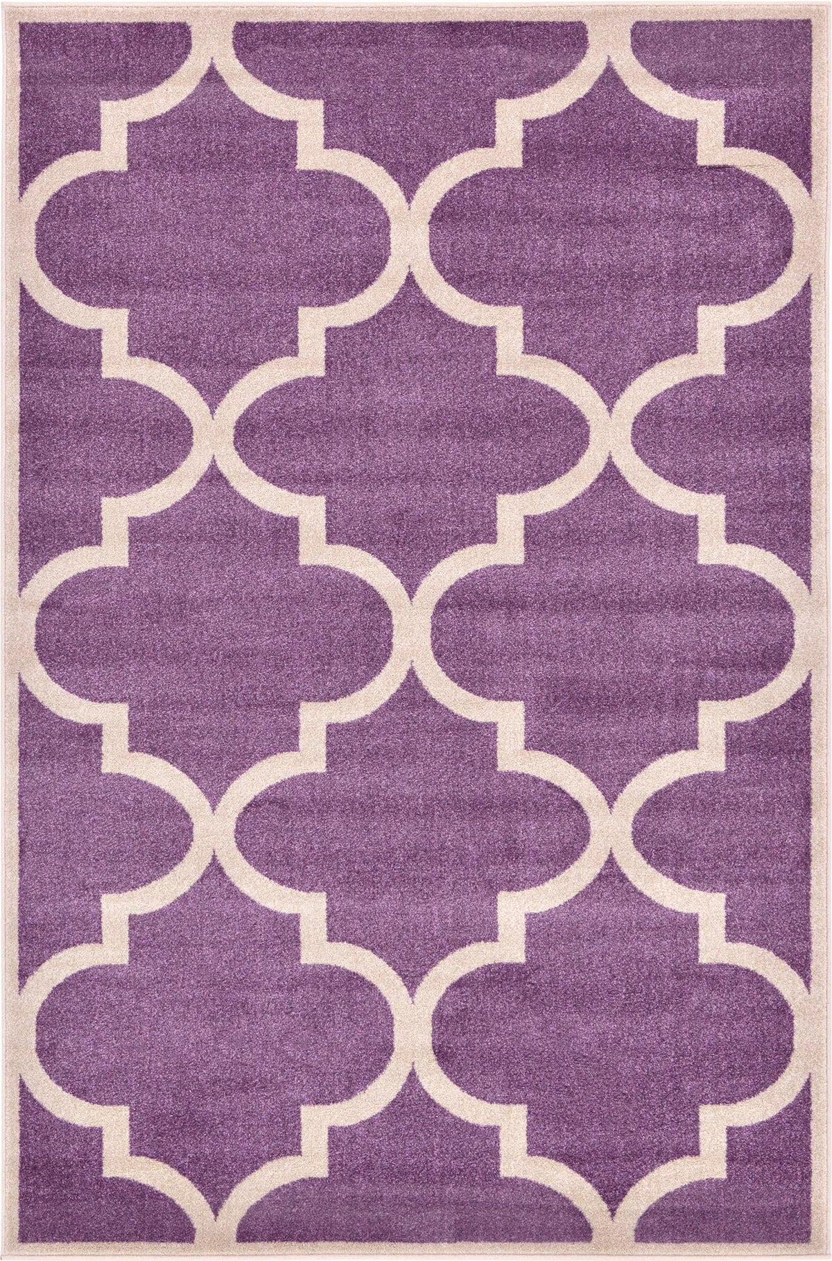 Lattice Gardens Collection Area Rug -  Espaliera Rectangle Purple  lifestyle 4