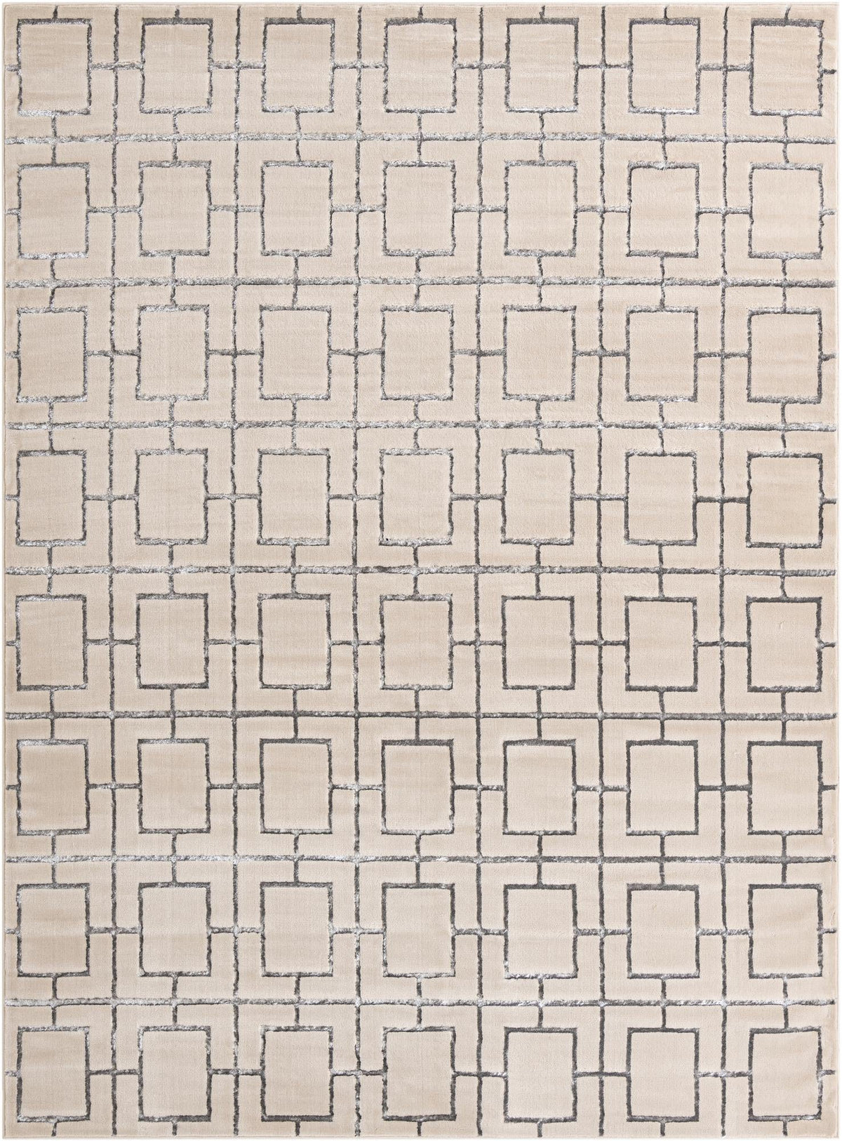 Hollywood Luxe Collection Area Rug -  Beverly Rectangle White and Silver  lifestyle 8