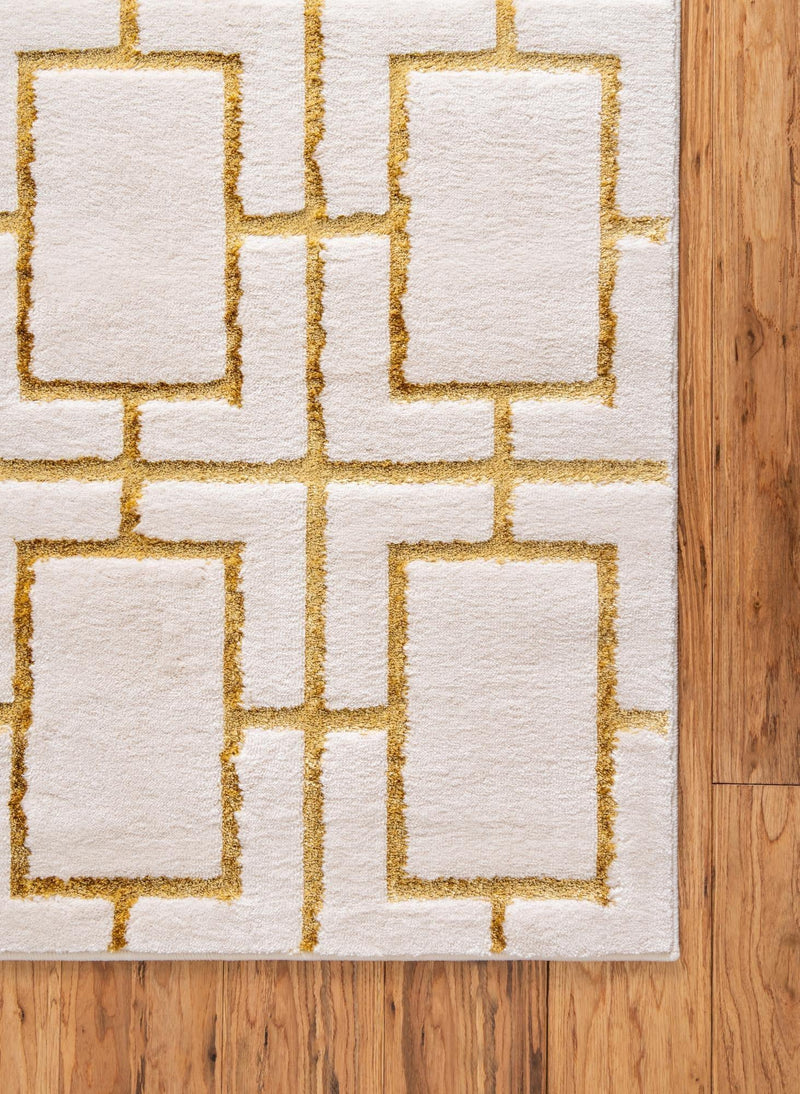 Hollywood Luxe Collection Area Rug -  Beverly (White Gold) Rectangle White Gold  lifestyle 18