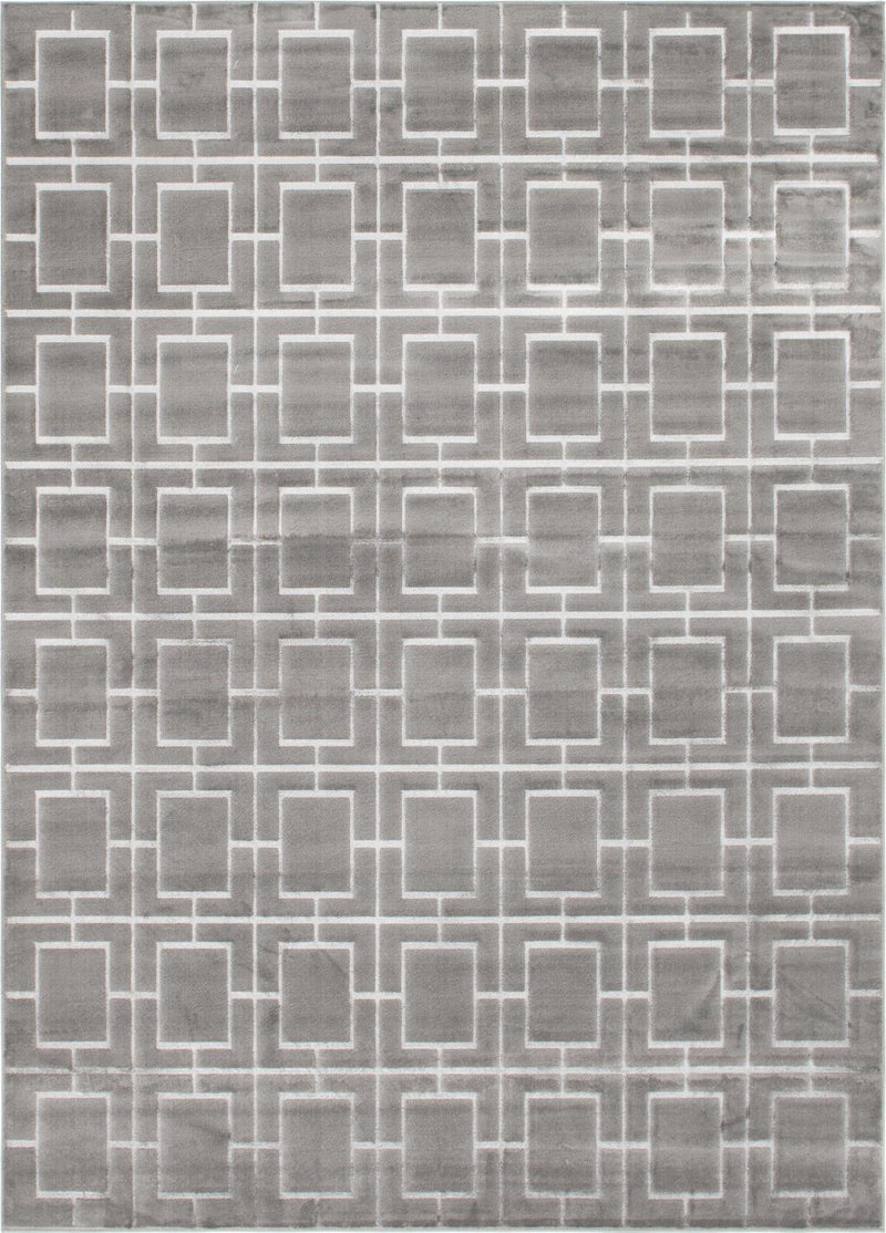 Hollywood Luxe Collection Area Rug -  Beverly (Gray Silver) Rectangle Gray Silver Main