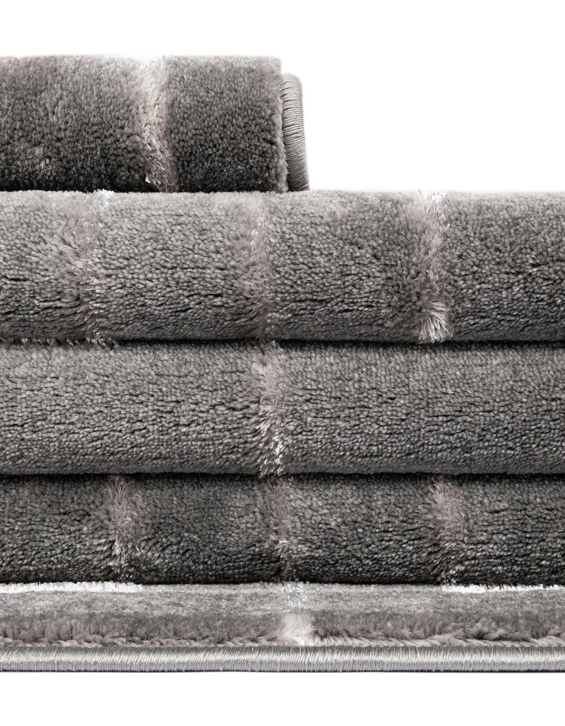 Hollywood Luxe Collection Area Rug -  Beverly (Gray Silver) Rectangle Gray Silver  lifestyle 14