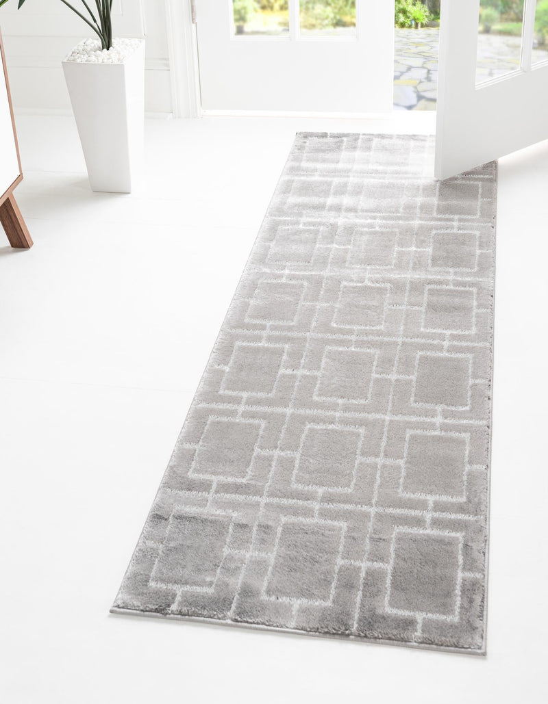 Hollywood Luxe Collection Area Rug -  Beverly (Gray Silver) Runner Gray Silver  lifestyle 20