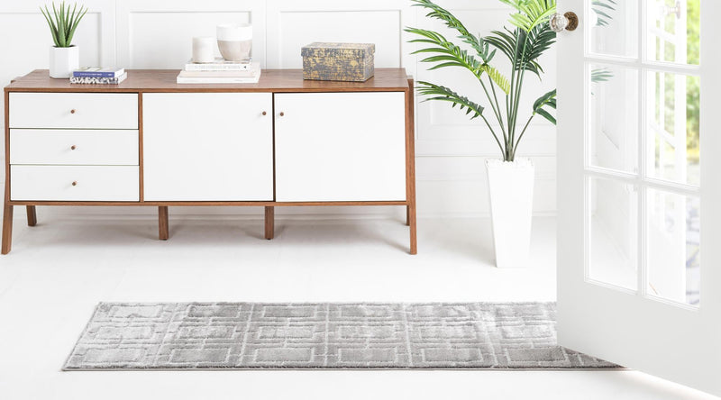 Hollywood Luxe Collection Area Rug -  Beverly (Gray Silver) Runner Gray Silver  lifestyle 28