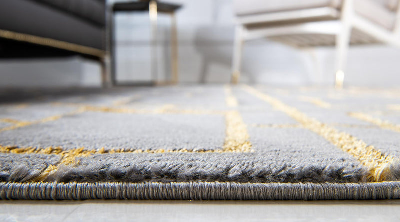 Hollywood Luxe Collection Area Rug -  Beverly (Gray Gold) Rectangle Gray Gold  lifestyle 5