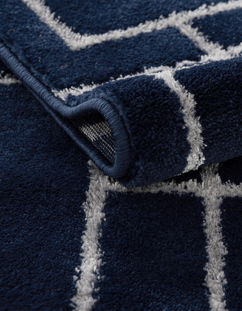 Hollywood Luxe Collection Area Rug -  Beverly (Navy Blue Silver) Rectangle Navy Blue Silver  lifestyle 6