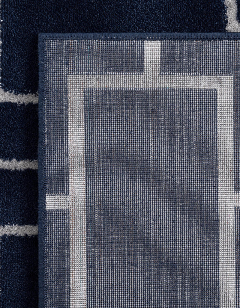 Hollywood Luxe Collection Area Rug -  Beverly (Navy Blue Silver) Rectangle Navy Blue Silver  lifestyle 9