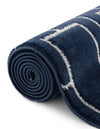 Hollywood Luxe Collection Area Rug -  Beverly (Navy Blue Silver) Rectangle Navy Blue Silver  lifestyle 12