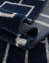 Hollywood Luxe Collection Area Rug -  Beverly (Navy Blue Silver) Rectangle Navy Blue Silver  lifestyle 13