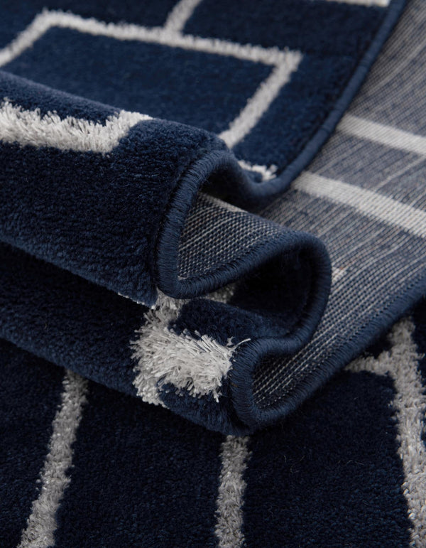 Hollywood Luxe Collection Area Rug -  Beverly (Navy Blue Silver) Rectangle Navy Blue Silver  lifestyle 13