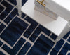Hollywood Luxe Collection Area Rug -  Beverly (Navy Blue Silver) Rectangle Navy Blue Silver  lifestyle 14