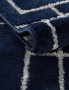 Hollywood Luxe Collection Area Rug -  Beverly (Navy Blue Silver) Runner Navy Blue Silver  lifestyle 31