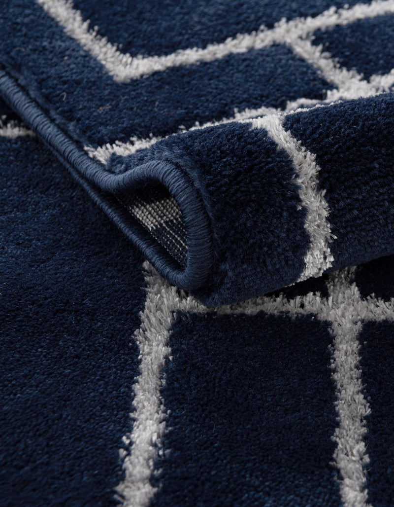 Hollywood Luxe Collection Area Rug -  Beverly (Navy Blue Silver) Runner Navy Blue Silver  lifestyle 31