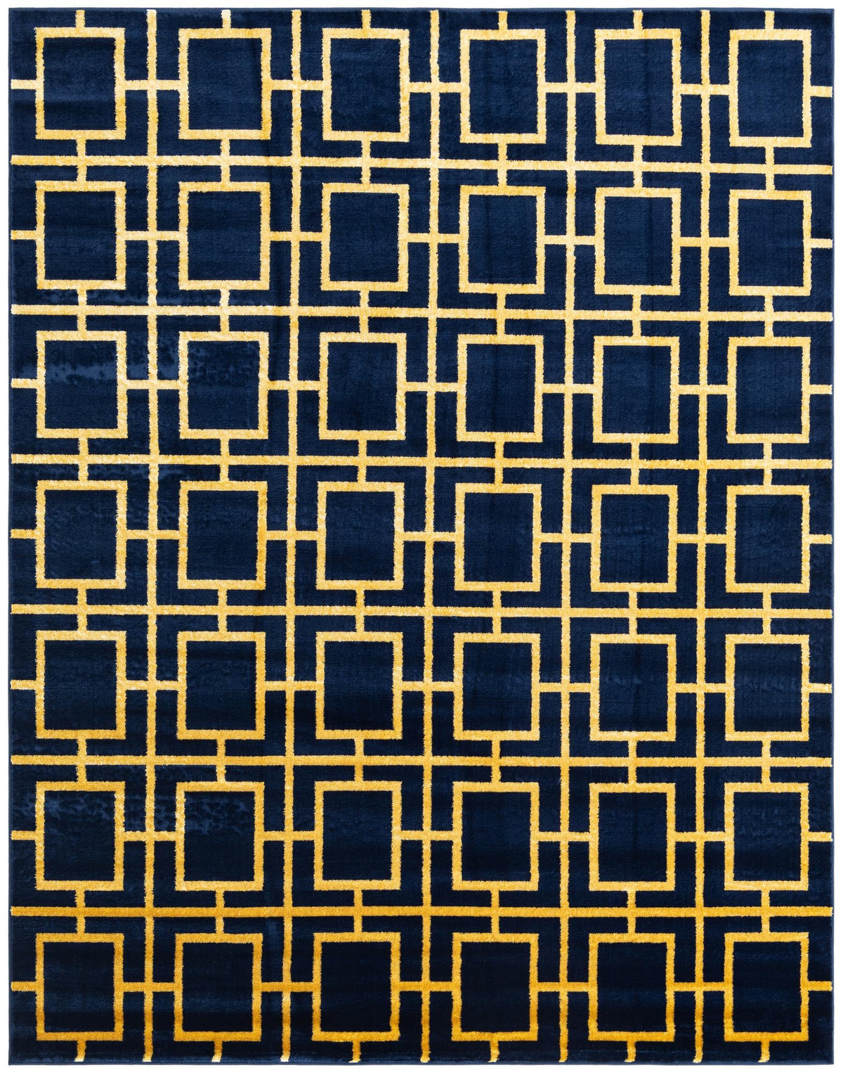 Hollywood Luxe Collection Area Rug -  Beverly Rectangle Navy Blue and Gold  lifestyle 6