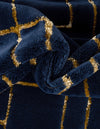 Hollywood Luxe Collection Area Rug -  Beverly (Navy Blue Gold) Runner Navy Blue Gold  lifestyle 36