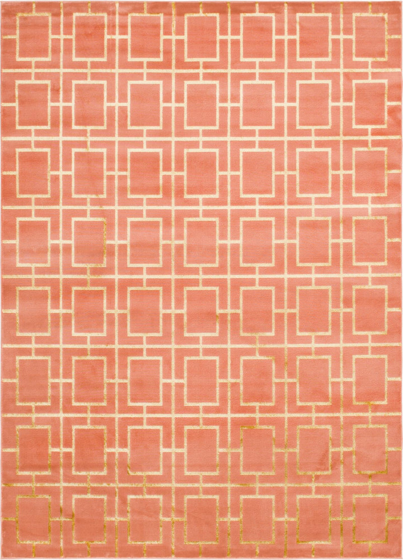 Hollywood Luxe Collection Area Rug -  Beverly (Coral Gold) Rectangle Coral Gold Main