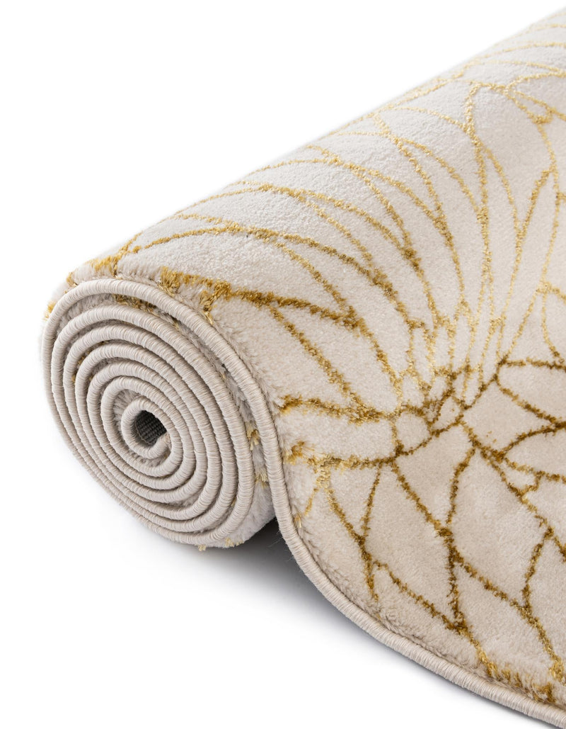 Hollywood Luxe Collection Area Rug -  Rodeo Rectangle White Gold  lifestyle 35