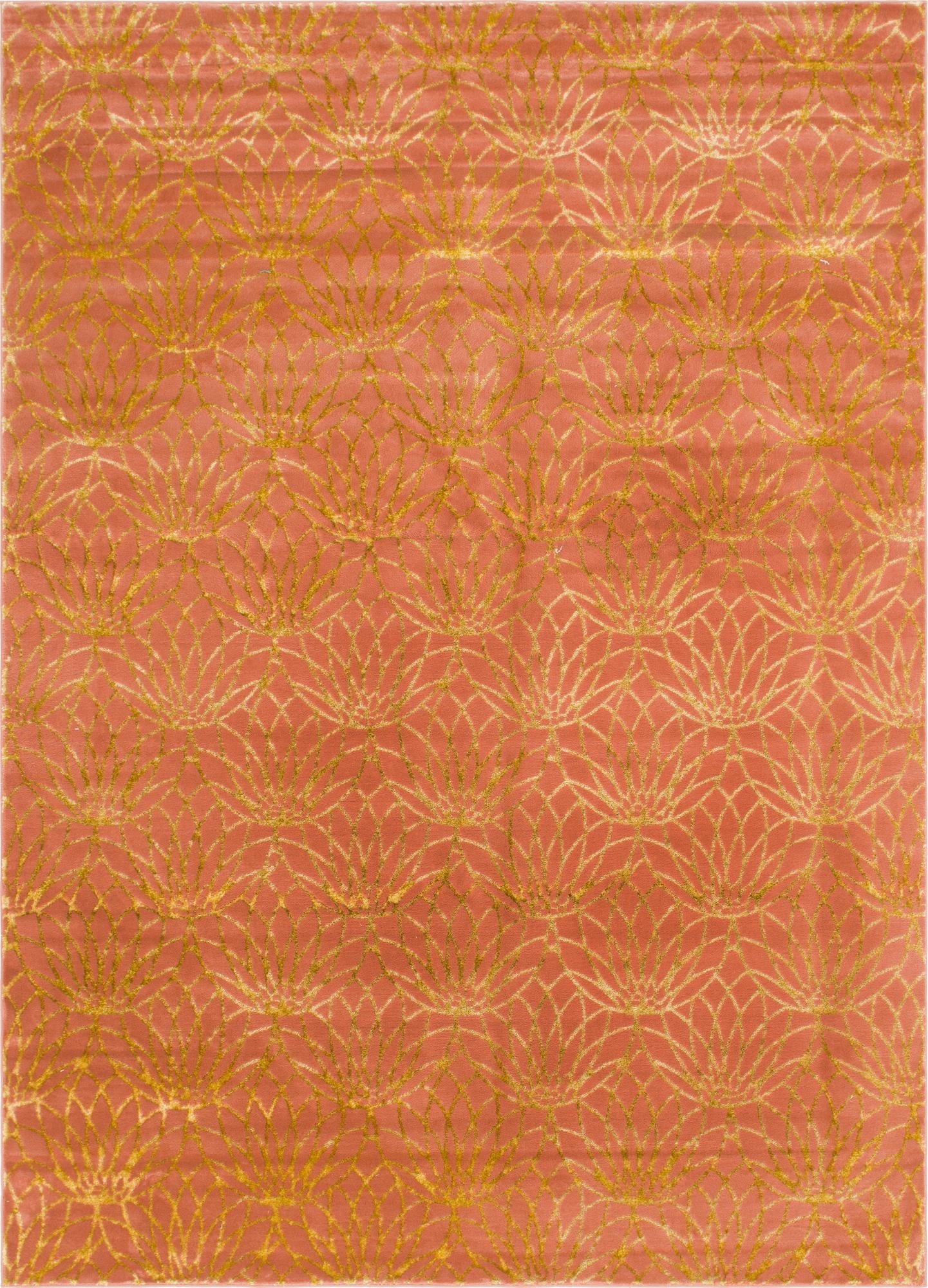 Hollywood Luxe Collection Area Rug -  Rodeo Rectangle Coral Gold  lifestyle 4