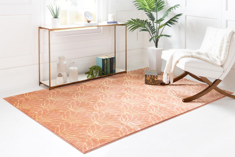 Hollywood Luxe Collection Area Rug -  Rodeo Rectangle Coral Gold  lifestyle 11