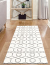 Hollywood Luxe Collection Area Rug - Sunset (White Silver) Runner White Silver  lifestyle 36