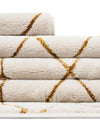 Hollywood Luxe Collection Area Rug - Sunset (White Gold) Rectangle White Gold  lifestyle 14