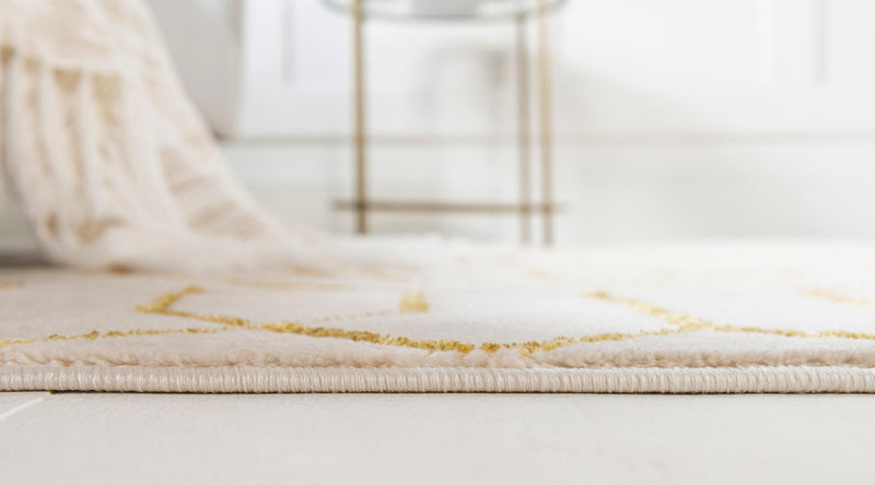 Hollywood Luxe Collection Area Rug - Sunset (White Gold) Rectangle White Gold  lifestyle 14