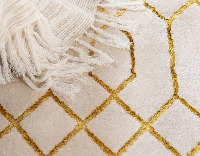 Hollywood Luxe Collection Area Rug - Sunset (White Gold) Rectangle White Gold  lifestyle 15