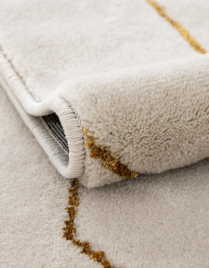 Hollywood Luxe Collection Area Rug - Sunset (White Gold) Rectangle White Gold  lifestyle 16
