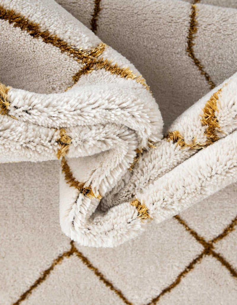 Hollywood Luxe Collection Area Rug - Sunset (White Gold) Rectangle White Gold  lifestyle 18