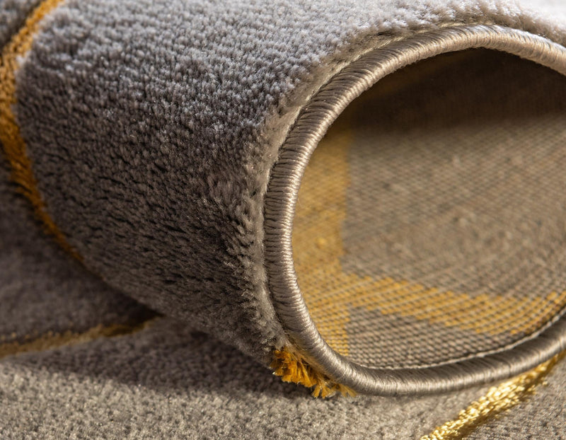 Hollywood Luxe Collection Area Rug - Sunset (Gray Gold) Rectangle Gray Gold  lifestyle 13