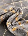 Hollywood Luxe Collection Area Rug - Sunset (Gray Gold) Rectangle Gray Gold  lifestyle 14