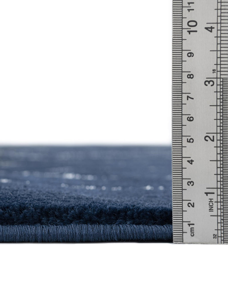 Hollywood Luxe Collection Area Rug - Sunset (Navy Blue Silver) Rectangle Navy Blue Silver  lifestyle 5