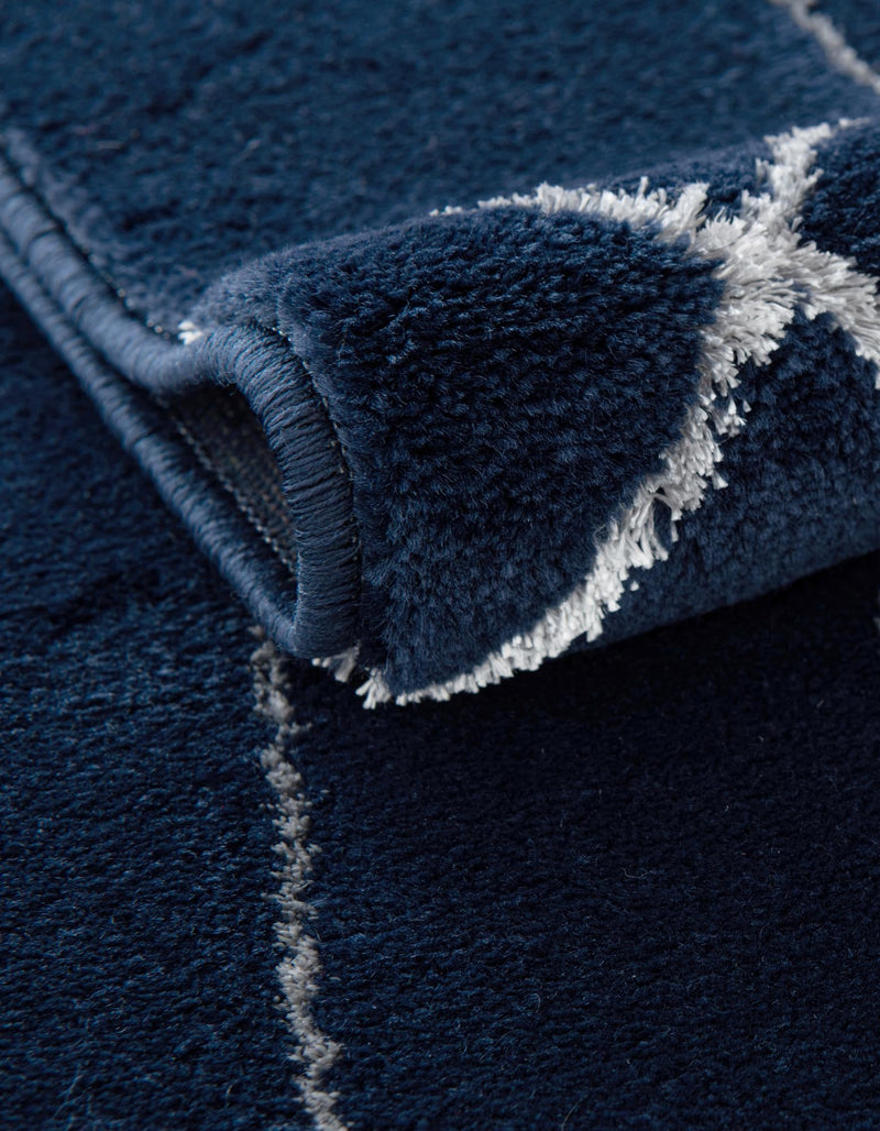 Hollywood Luxe Collection Area Rug - Sunset (Navy Blue Silver) Rectangle Navy Blue Silver  lifestyle 6