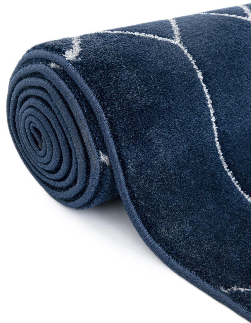 Hollywood Luxe Collection Area Rug - Sunset (Navy Blue Silver) Rectangle Navy Blue Silver  lifestyle 12