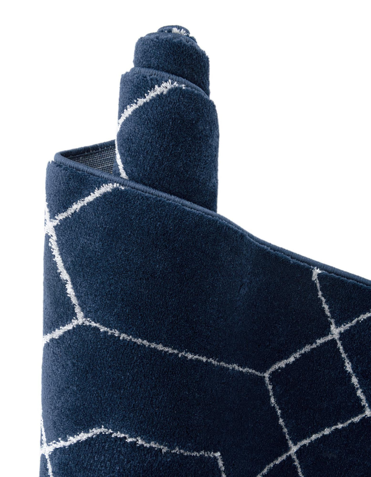 Hollywood Luxe Collection Area Rug - Sunset Rectangle Navy Blue and Silver  lifestyle 129