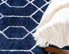Hollywood Luxe Collection Area Rug - Sunset (Navy Blue Silver) Rectangle Navy Blue Silver  lifestyle 14
