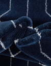 Hollywood Luxe Collection Area Rug - Sunset (Navy Blue Silver) Rectangle Navy Blue Silver  lifestyle 17