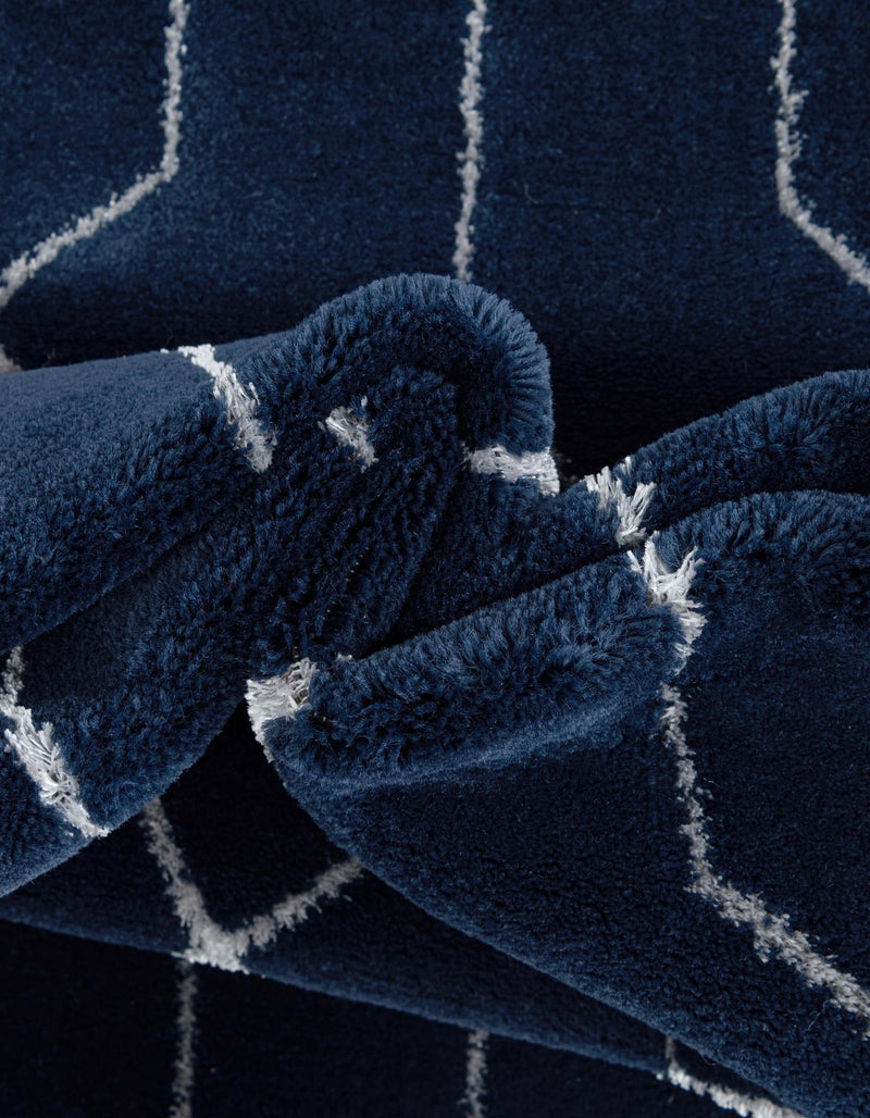 Hollywood Luxe Collection Area Rug - Sunset (Navy Blue Silver) Rectangle Navy Blue Silver  lifestyle 17