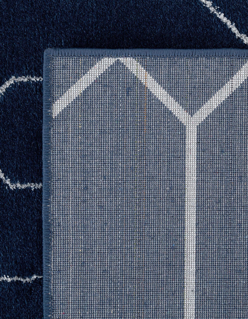 Hollywood Luxe Collection Area Rug - Sunset (Navy Blue Silver) Rectangle Navy Blue Silver  lifestyle 18