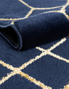 Hollywood Luxe Collection Area Rug - Sunset (Navy Blue Gold) Rectangle Navy Blue Gold  lifestyle 12