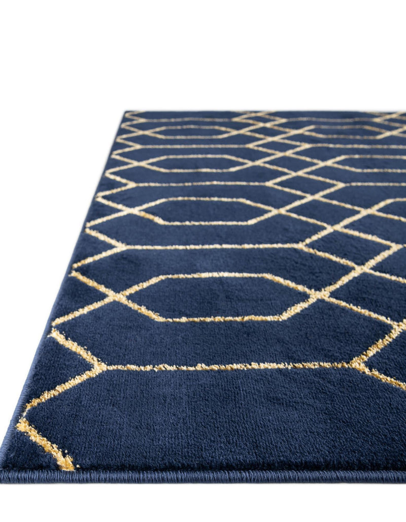 Hollywood Luxe Collection Area Rug - Sunset (Navy Blue Gold) Rectangle Navy Blue Gold  lifestyle 13