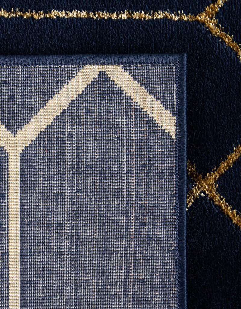 Hollywood Luxe Collection Area Rug - Sunset (Navy Blue Gold) Rectangle Navy Blue Gold  lifestyle 15