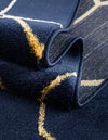 Hollywood Luxe Collection Area Rug - Sunset (Navy Blue Gold) Rectangle Navy Blue Gold  lifestyle 13