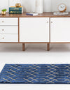 Hollywood Luxe Collection Area Rug - Sunset (Navy Blue Gold) Runner Navy Blue Gold  lifestyle 23