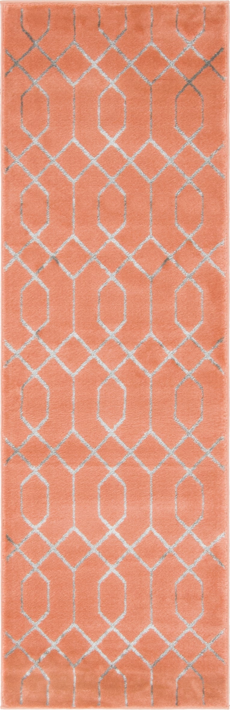 Hollywood Luxe Collection Area Rug - Sunset (Coral Silver) Runner Coral Silver  lifestyle 16
